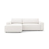 Jodie 3-Sitzer Ecksofa Links mit Schlaffunktion und Bettkasten mit Bezug aus Samt, Strukturstoff oder Boucle, 246x151 cm - ZEN ZONE Furniture
