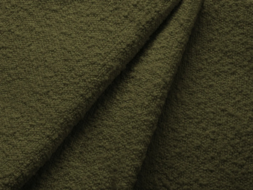 Jodie 3-Sitzer Ecksofa Links mit Schlaffunktion und Bettkasten mit Bezug aus Boucle (Bal2090) in Dunkles olivgrün, 246x151 cm – Bild 3