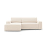 Jodie 3-Sitzer Ecksofa Links mit Schlaffunktion und Bettkasten mit Bezug aus Samt, Strukturstoff oder Boucle, 246x151 cm - ZEN ZONE Furniture