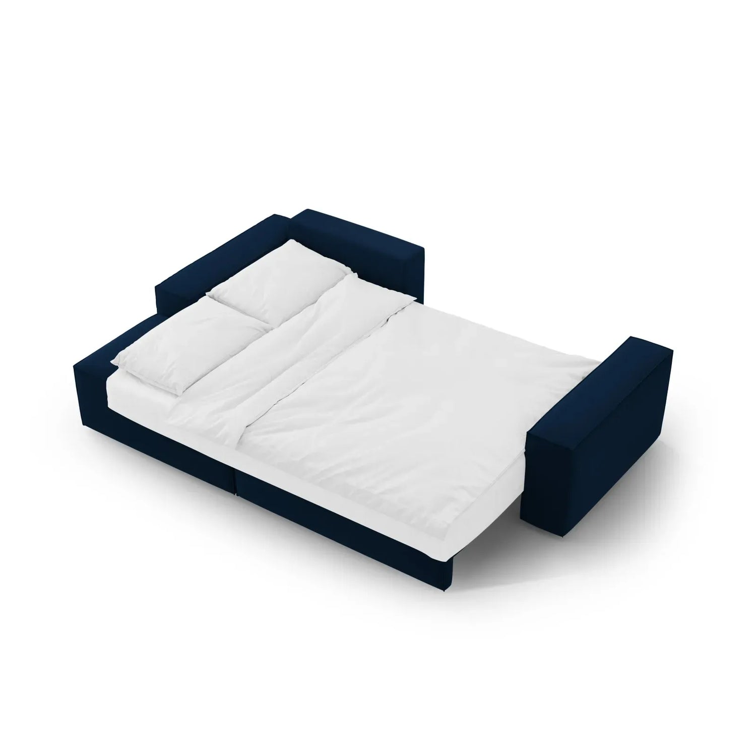 Jodie 3-Sitzer Ecksofa Links mit Schlaffunktion und Bettkasten mit Bezug aus Samt, Strukturstoff oder Boucle, 246x151 cm - ZEN ZONE Furniture