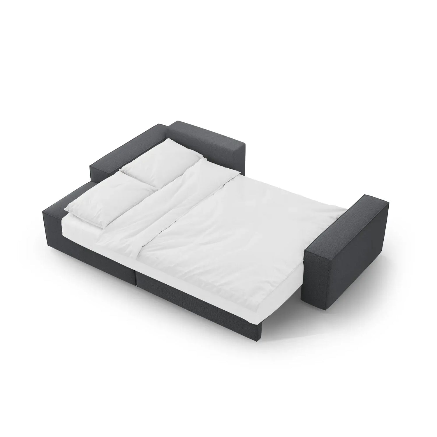 Jodie 3-Sitzer Ecksofa Links mit Schlaffunktion und Bettkasten mit Bezug aus Samt, Strukturstoff oder Boucle, 246x151 cm - ZEN ZONE Furniture