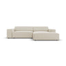 Jodie 3-Sitzer Ecksofa, Rechte Seite, aus Samt (Blu30) in Dunkelbeige, 224x166 cm – Bild 1