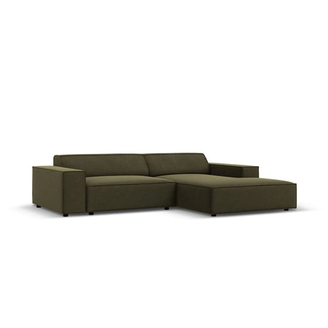 Jodie 3-Sitzer Ecksofa, Rechte Seite, aus Samt (Blu77) in Grün, 224x166 cm – Bild 2