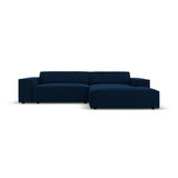 Jodie 3-Sitzer Ecksofa, Rechte Seite, aus Samt (Blu86) in Königsblau, 224x166 cm – Bild 1