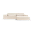 Jodie 3-Sitzer Ecksofa, Rechte Seite, aus Samt oder Strukturstoff, 224x166 cm – Bild 1