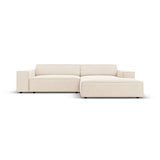 Jodie 3-Sitzer Ecksofa, Rechte Seite, aus Samt oder Strukturstoff, 224x166 cm – Bild 1
