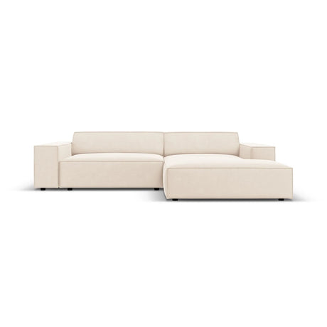 Jodie 3-Sitzer Ecksofa, Rechte Seite, aus Samt oder Strukturstoff, 224x166 cm – Bild 1