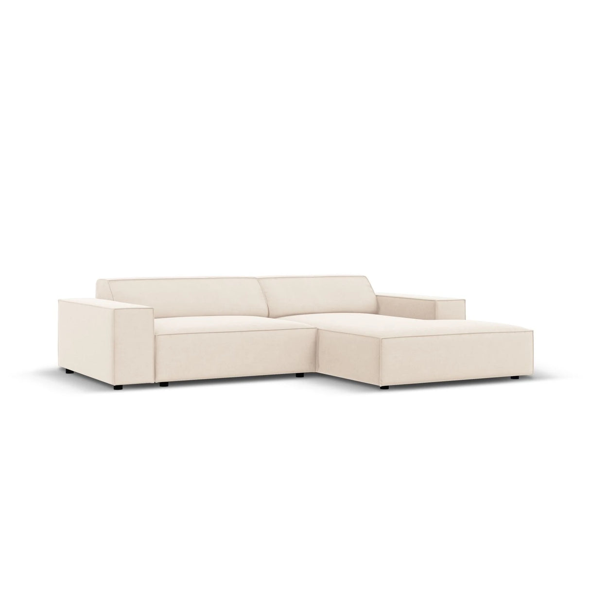 Jodie 3-Sitzer Ecksofa, Rechte Seite, aus Samt oder Strukturstoff, 224x166 cm – Bild 2