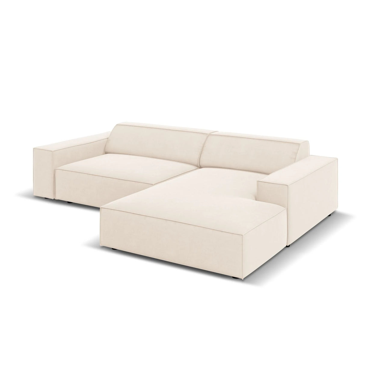 Jodie 3-Sitzer Ecksofa, Rechte Seite, aus Samt oder Strukturstoff, 224x166 cm – Bild 3