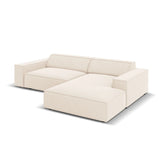 Jodie 3-Sitzer Ecksofa, Rechte Seite, aus Samt oder Strukturstoff, 224x166 cm – Bild 3
