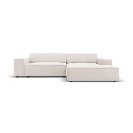 Jodie 3-Sitzer Ecksofa, Rechte Seite, aus Strukturierter Stoff (Meg351) in Leichtes Beige, 224x166 cm – Bild 1