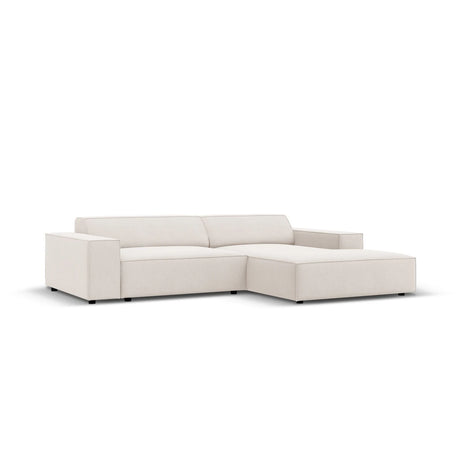 Jodie 3-Sitzer Ecksofa, Rechte Seite, aus Strukturierter Stoff (Meg351) in Leichtes Beige, 224x166 cm – Bild 2