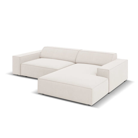 Jodie 3-Sitzer Ecksofa, Rechte Seite, aus Strukturierter Stoff (Meg351) in Leichtes Beige, 224x166 cm – Bild 3