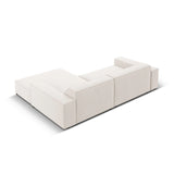 Jodie 3-Sitzer Ecksofa, Rechte Seite, aus Strukturierter Stoff (Meg351) in Leichtes Beige, 224x166 cm – Bild 4