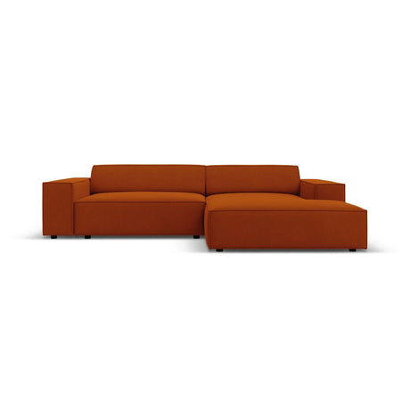 Jodie 3-Sitzer Ecksofa, Rechte Seite, aus Strukturierter Stoff (Meg357) in Terrakotta, 224x166 cm – Bild 1