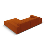 Jodie 3-Sitzer Ecksofa, Rechte Seite, aus Strukturierter Stoff (Meg357) in Terrakotta, 224x166 cm – Bild 4