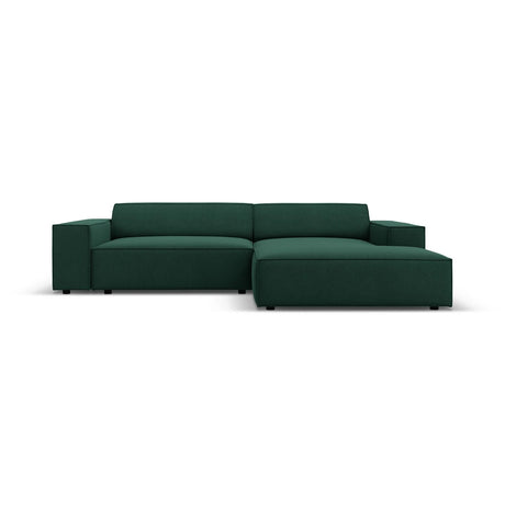 Jodie 3-Sitzer Ecksofa, Rechte Seite, aus Strukturierter Stoff (Meg359) in Grün, 224x166 cm – Bild 1