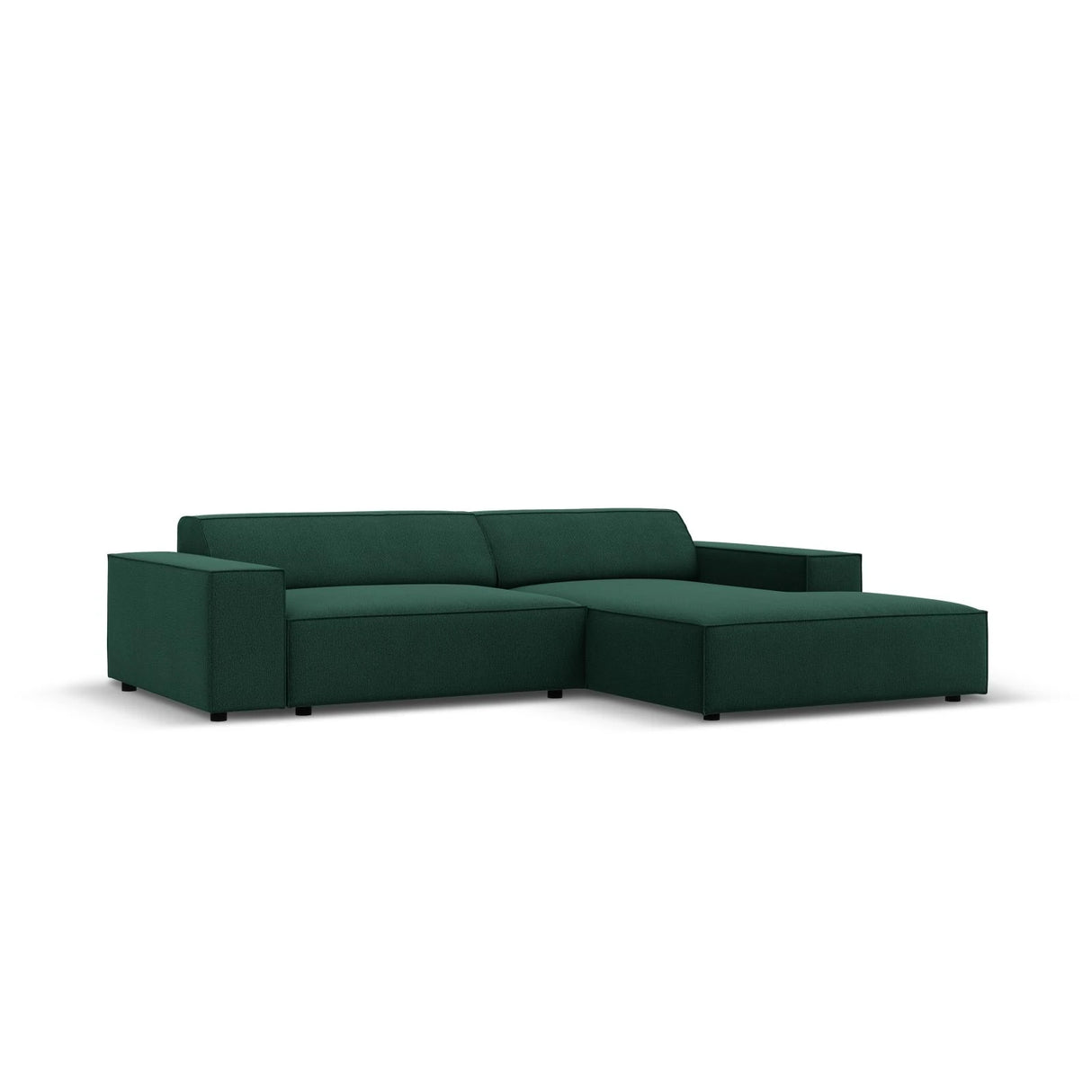 Jodie 3-Sitzer Ecksofa, Rechte Seite, aus Strukturierter Stoff (Meg359) in Grün, 224x166 cm – Bild 2