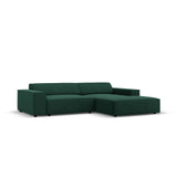 Jodie 3-Sitzer Ecksofa, Rechte Seite, aus Strukturierter Stoff (Meg359) in Grün, 224x166 cm – Bild 2