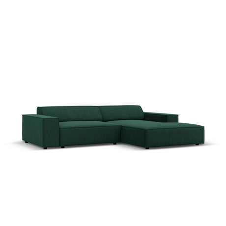 Jodie 3-Sitzer Ecksofa, Rechte Seite, aus Strukturierter Stoff (Meg359) in Grün, 224x166 cm – Bild 2