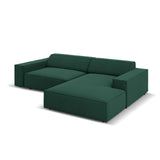 Jodie 3-Sitzer Ecksofa, Rechte Seite, aus Strukturierter Stoff (Meg359) in Grün, 224x166 cm – Bild 3