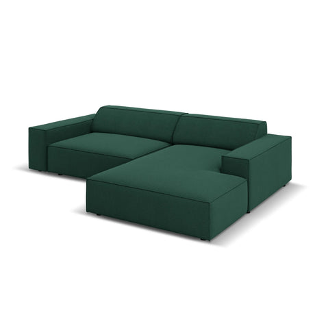 Jodie 3-Sitzer Ecksofa, Rechte Seite, aus Strukturierter Stoff (Meg359) in Grün, 224x166 cm – Bild 3