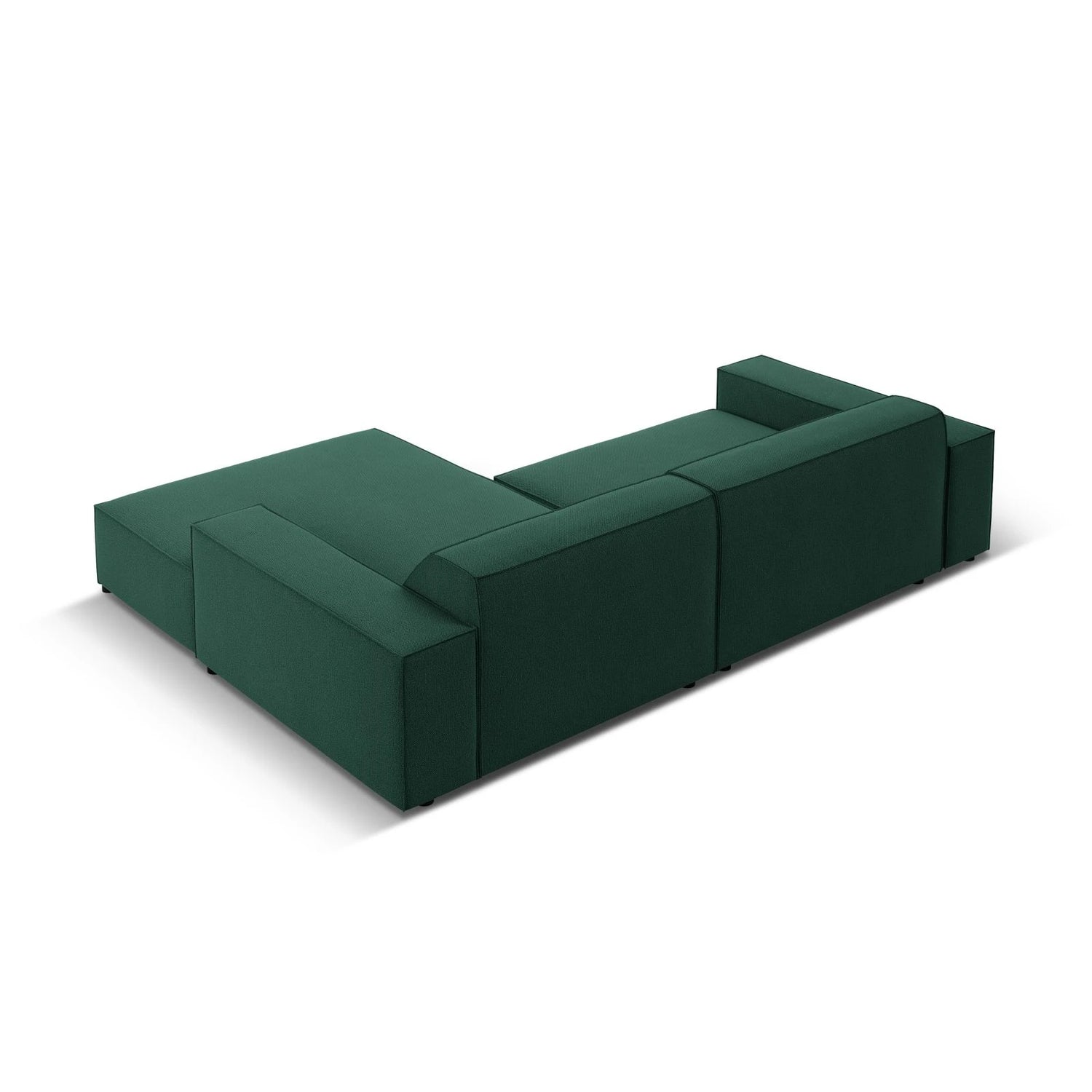 Jodie 3-Sitzer Ecksofa, Rechte Seite, aus Strukturierter Stoff (Meg359) in Grün, 224x166 cm – Bild 4