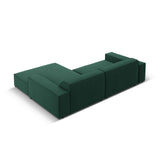 Jodie 3-Sitzer Ecksofa, Rechte Seite, aus Strukturierter Stoff (Meg359) in Grün, 224x166 cm – Bild 4