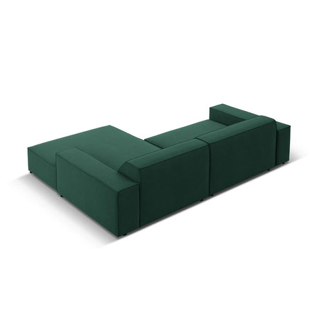 Jodie 3-Sitzer Ecksofa, Rechte Seite, aus Strukturierter Stoff (Meg359) in Grün, 224x166 cm – Bild 4