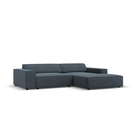 Jodie 3-Sitzer Ecksofa, Rechte Seite, aus Strukturierter Stoff (Meg361) in Blau, 224x166 cm – Bild 2