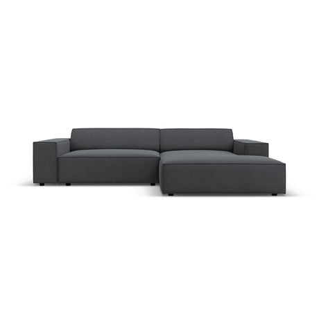 Jodie 3-Sitzer Ecksofa, Rechte Seite, aus Strukturierter Stoff (Meg367) in Dunkelgrau, 224x166 cm – Bild 1