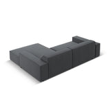 Jodie 3-Sitzer Ecksofa, Rechte Seite, aus Strukturierter Stoff (Meg367) in Dunkelgrau, 224x166 cm – Bild 4
