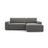 Jodie 3-Sitzer Ecksofa Rechts mit Schlaffunktion und Bettkasten mit Bezug aus Samt, Strukturstoff oder Boucle, 246x151 cm - ZEN ZONE Furniture