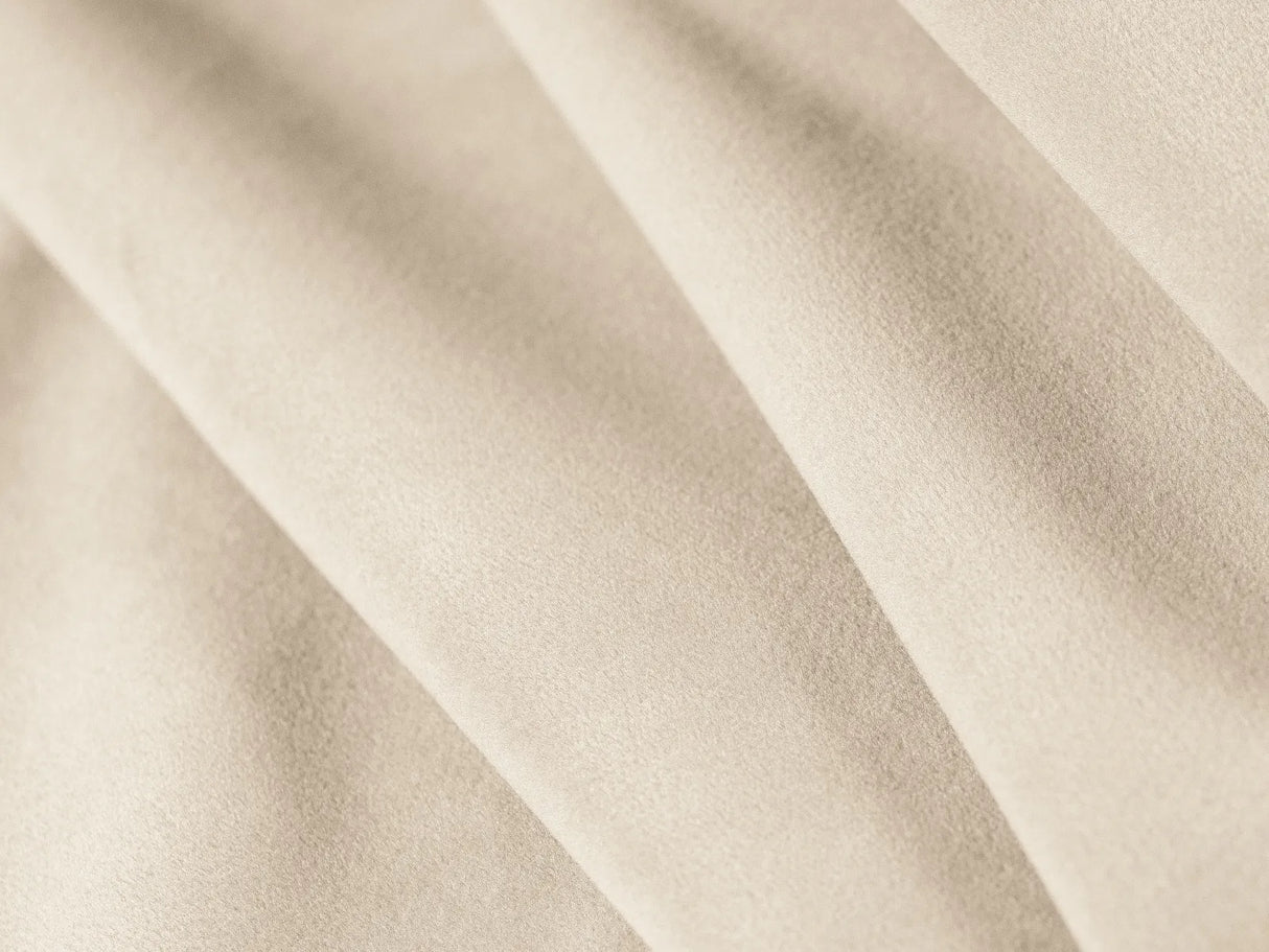 Jodie 3-Sitzer Ecksofa Rechts mit Schlaffunktion und Bettkasten mit Bezug aus Samt (Blu22) in Leichtes Beige, 246x151 cm – Bild 1