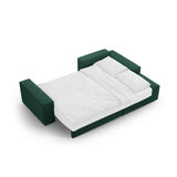 Jodie 3-Sitzer Ecksofa Rechts mit Schlaffunktion und Bettkasten mit Bezug aus Samt, Strukturstoff oder Boucle, 246x151 cm - ZEN ZONE Furniture