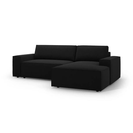 Jodie 3-Sitzer Ecksofa Rechts mit Schlaffunktion und Bettkasten mit Bezug aus Samt, Strukturstoff oder Boucle, 246x151 cm - ZEN ZONE Furniture