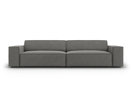 Jodie 3-Sitzer Sofa 204x102 cm aus Samt (Blu13) in Hellgrau – Bild 1