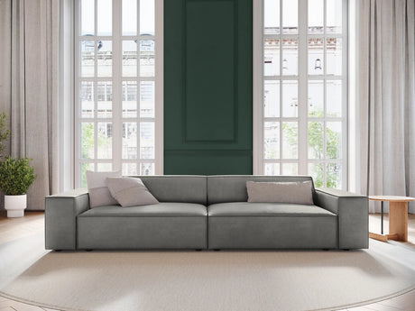 Jodie 3-Sitzer Sofa 204x102 cm aus Samt (Blu13) in Hellgrau – Bild 7