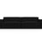 Jodie 3-Sitzer Sofa 204x102 cm aus Samt (Blu19) in Schwarz – Bild 1