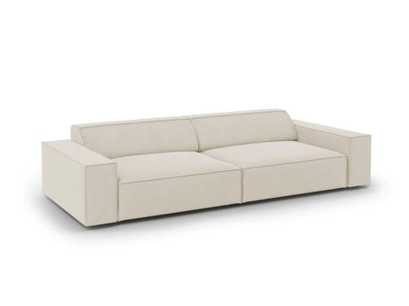 Jodie 3-Sitzer Sofa 204x102 cm aus Samt (Blu30) in Dunkelbeige – Bild 3