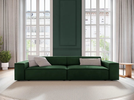 Jodie 3-Sitzer Sofa 204x102 cm aus Samt (Blu78) in Flaschengrün – Bild 7