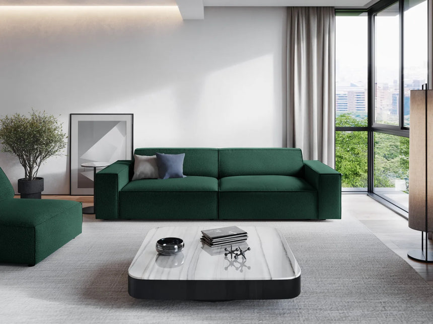 Jodie 3-Sitzer Sofa 204x102 cm aus Strukturierter Stoff (Meg359) in Grün – Bild 7