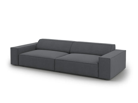 Jodie 3-Sitzer Sofa 204x102 cm aus Strukturierter Stoff (Meg367) in Dunkelgrau – Bild 3