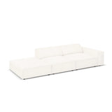 Jodie 3-Sitzer Sofa, Linke Seite offen, eckig, aus Boucle (AscNATA) in Beige, 262x102 cm – Bild 4