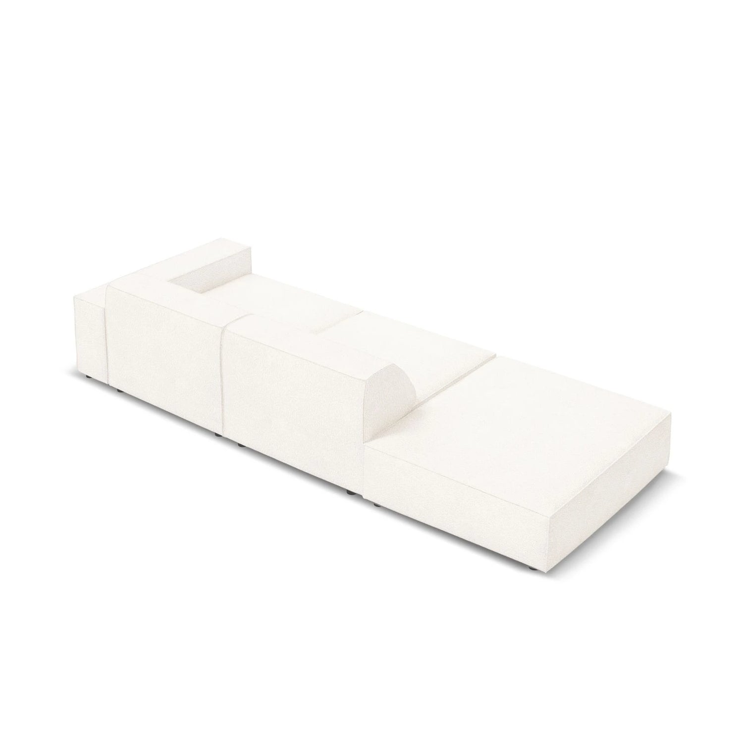 Jodie 3-Sitzer Sofa, Linke Seite offen, eckig, aus Boucle (AscNATA) in Beige, 262x102 cm – Bild 5