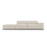 Jodie 3-Sitzer Sofa, Linke Seite offen, eckig, aus Samt (Blu30) in Dunkelbeige, 262x102 cm – Bild 1