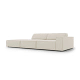 Jodie 3-Sitzer Sofa, Linke Seite offen, eckig, aus Samt (Blu30) in Dunkelbeige, 262x102 cm – Bild 5