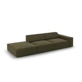 Jodie 3-Sitzer Sofa, Linke Seite offen, eckig, aus Samt (Blu77) in Grün, 262x102 cm – Bild 4