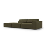 Jodie 3-Sitzer Sofa, Linke Seite offen, eckig, aus Samt (Blu77) in Grün, 262x102 cm – Bild 5