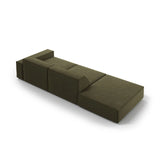 Jodie 3-Sitzer Sofa, Linke Seite offen, eckig, aus Samt (Blu77) in Grün, 262x102 cm – Bild 6